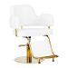 Fotel fryzjerski Gabbiano Linz NQ - złota podstawa - Biały
