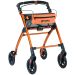 Czterokołowa podpórka inwalidzka Mobilex Jaguar kolor pomarańczowy