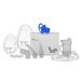 Nebulizator kompresorowy z maskami dla rodziny MOMINI NebuEasy