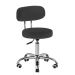 Taboret kosmetyczny do pedicure Activeshop A-007 z oparciem - Czarny
