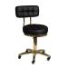 Taboret kosmetyczny Activeshop Gold AM-961 z oparciem - Czarny