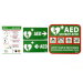 Zestaw oznakowania AED Classic ADPLA - komplet tablic informacyjnych