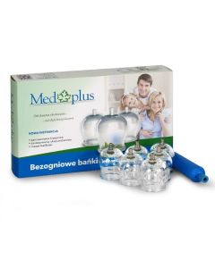 Med Plus - Bańki bezogniowe - 12 szt. + Pompka ergonomiczna