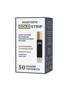 Diagnostic Gold Strip - Paski testowe do pomiaru glukozy we krwi - 50 szt.