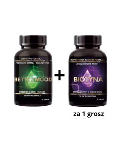 Tabletki na poprawę nastroju Intenson Better Mood - 90 kapsułek + Intenson Biotyna - 60 kapsułek za grosz!