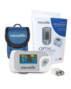Pulsoksymetr napalcowy Microlife OXY 300 - Puls, saturacja krwi + etui