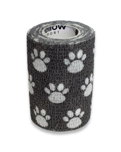 yellowBAND bandaż kohezyjny różne rozmiary i kolory - Czarny w łapki - 7,5 cm