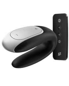 Wibrator dla par - Satisfyer - Double Fun - Czarny