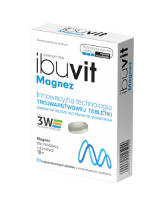 Ibuvit Magnez w postaci trójwarstwowej - Układ nerwowy, pamięć i koncentracja - 30 tabletek