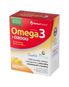 Xenico Pharma Bio Omega3 + D2000 (65% Omega - 33% EPA 22% DHA)