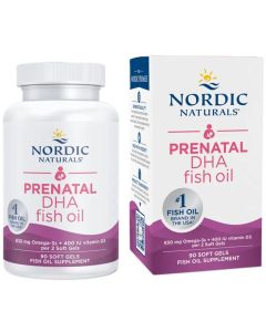 Nordic Naturals Prenatal DHA 830 mg Omega-3 + witamina D3 - 90 kapsułek