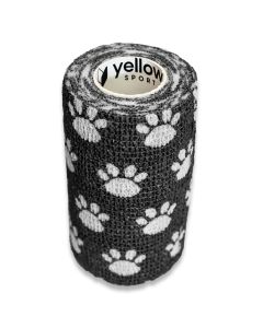 yellowBAND bandaż kohezyjny różne rozmiary i kolory - Czarny w łapki - 10 cm