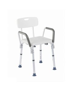 Taboret prysznicowy Timago TGR-R KP 355L - z oparciem i uchwytami bocznymi