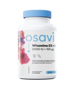 Osavi - Witamina D3 + K2 - 2000IU dla skóry i kości - 60 lub 120 kapsułek