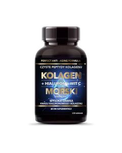 Intenson Kolagen Morski  z Hialuronem i Witaminą C - 120 tabletek