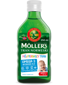 Moller's Mój Pierwszy Tran Norweski - Odporność od najmłodszego - 250ml - Mollers