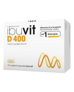 Ibuvit D 400 Witamina D dla dzieci i niemowląt od 1 dnia życia - 30 kapsułek twist-off