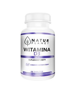 Witamina D3 2000IU Natur Planet - suplement diety dla dorosłych w tabletkach