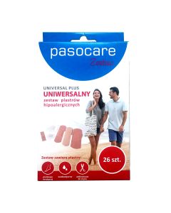Zestaw plastrów hipoalergicznych Pasocare Universal Plus - 26 sztuk