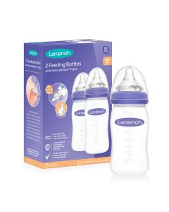 Butelka do karmienia niemowląt Lansinoh  ze smoczkiem NaturalWave - 2 sztuki