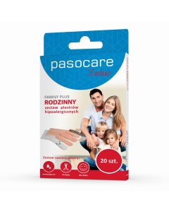 Zestaw rodzinny plastrów Family Plus Pasocare - 20 sztuk
