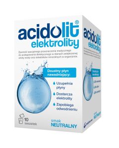  Acidolit Elektrolity - proszek do przygotowania roztworu doustnego - 10 saszetek bezsmakowych