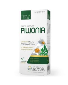 Medica Herbs Piwonia – Naturalne wsparcie dla zdrowia - 60 kapsułek