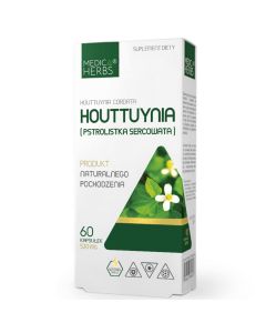 Medica Herbs Houttuynia (Pstrolistka Sercowata) - 60 kapsułek