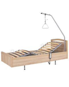 Elbur Łóżko elektryczne PB533 z drewnianą obudową – Akacja