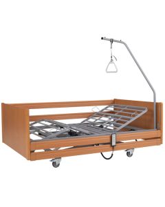Elbur Łóżko elektryczne czterosegmentowe PBXX4 (leże metalowe, barierki drewniane, wysięgnik) Bezp. Ob. robocze: 350 kg 