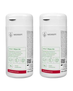 Zestaw Medisept: 2 x Chusteczki do dezynfekcji Velox Wipes NA - tuba 100 sztuk