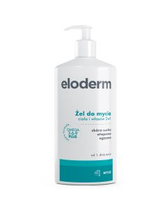 Eloderm Żel - emolient - do mycia ciała i włosów 2w1 - 400 ml