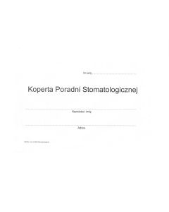 Koperta Poradni Stomatologicznej B5 biała, samoklejąca z paskiem - 100 sztuk