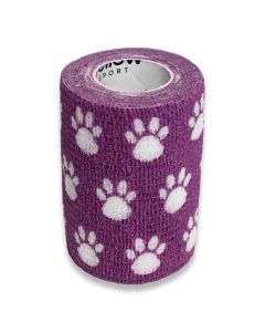 yellowBAND bandaż kohezyjny różne rozmiary i kolory - Fioletowy w łapki - 7,5 cm
