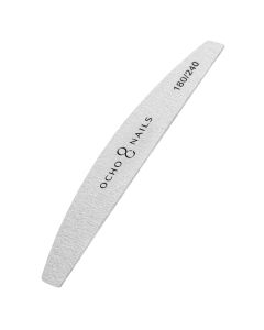 Ocho Nails pilnik półksiężyc slim 180/240 - 10 sztuk