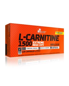 Olimp L-Carnitine 1500 Extreme Mega Caps 120 kaps -Zmniejsza zapasy podskórnej tkanki tłuszczowej
