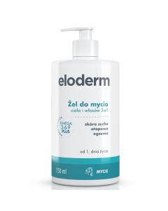 Eloderm Żel do Mycia Ciała i Włosów 2 w 1 – Delikatne oczyszczanie i nawilżenie