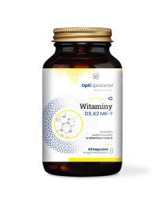 NaturDay Opti Liposomal Witaminy D3, K2-MK7 - Mocne kości - 60 kapsułek