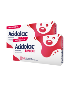 Zestaw Acidolac Junior - Wzmocnij układ odpornościowy Twojego malucha!  2 x 20 misio-czekoladek