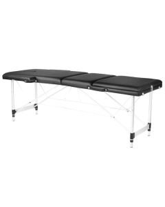 Activ Fizjo Stół składany do masażu aluminiowy komfort Activ Fizjo 3 segmentowy czarny