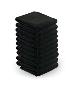Activeshop Ręcznik z microfibry 73 x 40 cm 10 szt. czarny