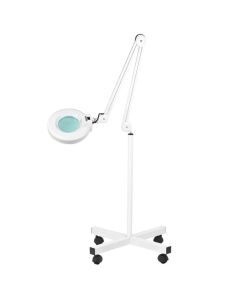 Lampa lupa S4 + statyw biała