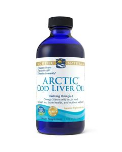 Arctic Cod Liver Oil Nordic Naturals kwasy omega-3 o smaku cytrynowym lub bez dodatków smakowych 237 ml