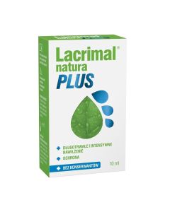Krople do oczu Lacrimal Natura Plus - długotrwałe i intensywne nawilżenie oczu - 10 ml
