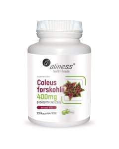 Aliness - Coleus Forskohlii 10% 400mg - Pokrzywa indyjska - 100 wege kapsułki