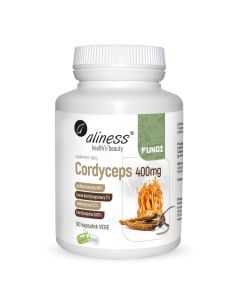 Aliness - Ekstrakt z maczużnika chińskiego - Cordyceps sinensis 40/7/0,2/0,01 400mg - 90 kapsułek
