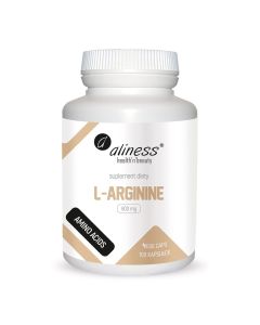 Aliness - L-Arginine 800 mg - L-Arginina w kapsułkach - 100 vege kapsułek
