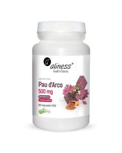 Aliness - Pau d’Arco Sproszkowana kora Lapacho 500mg - 100 vege kapsułek