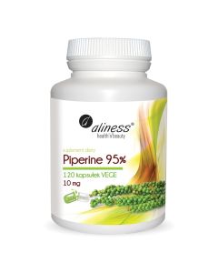 Aliness - Piperine 95% -  Piperyna na Odchudzanie 10 mg - 120 kapsułek