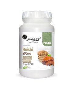 Aliness - Reishi ekstrakt owocniki 40/20/1, 400mg - 90 kapsułek